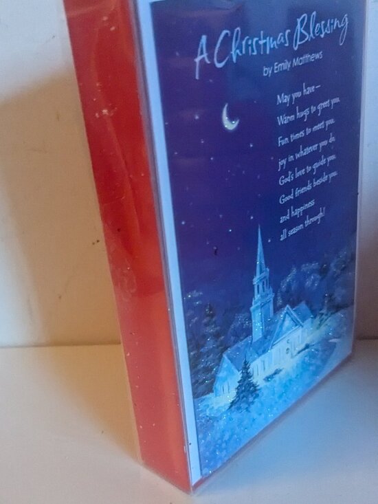 NWT 16 Winter Glitter Christmas Cards American Greetings Sealed Box Holiday NEW - Picture 4 of 5